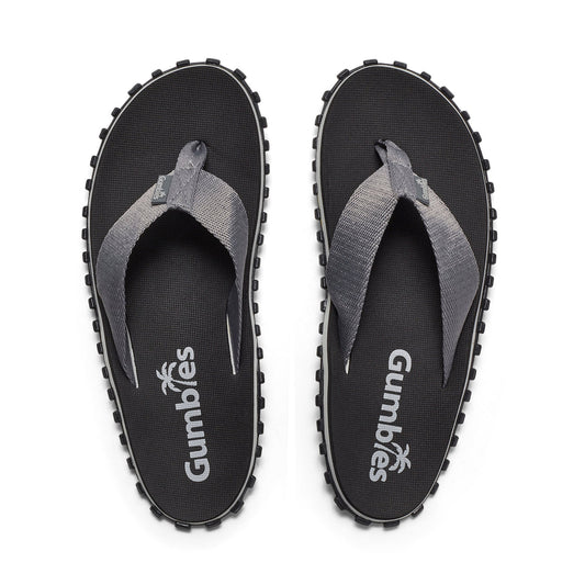 Gumbies Duckbill Men's Recycled Rubber Flip Flop Black/Grey
