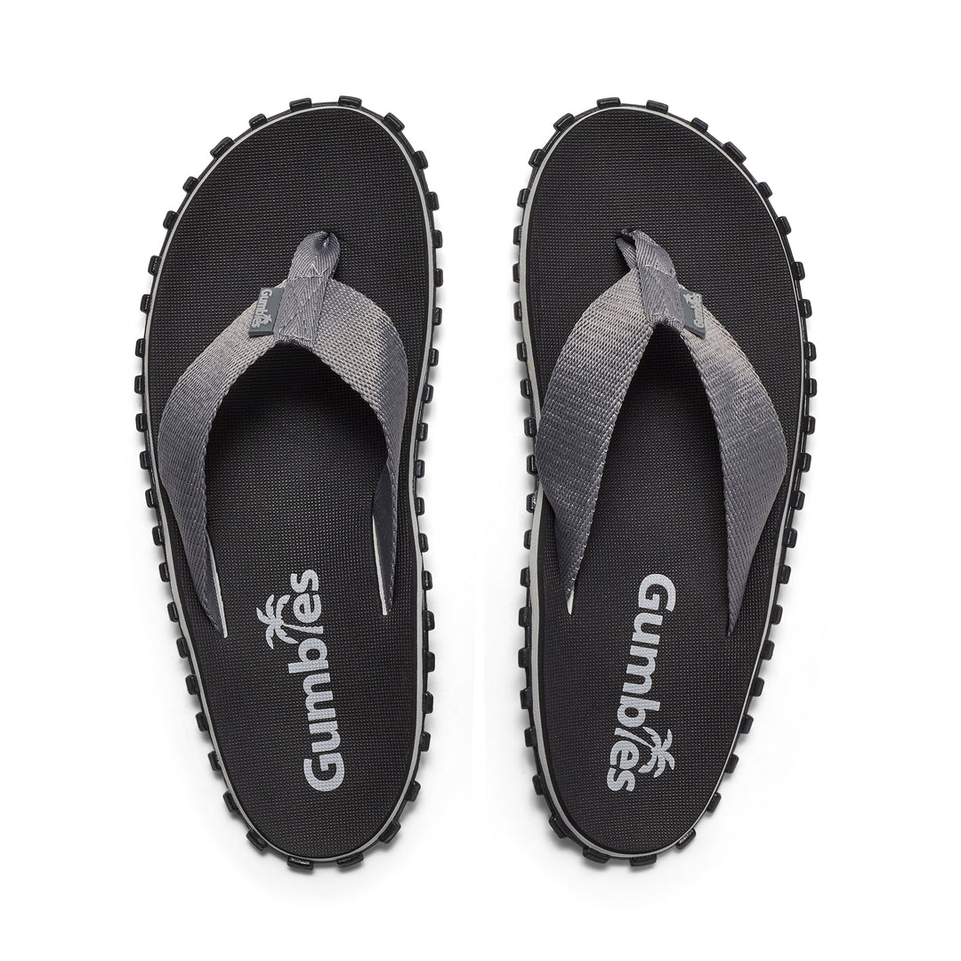 Gumbies Duckbill Men's Recycled Rubber Flip Flop Black/Grey