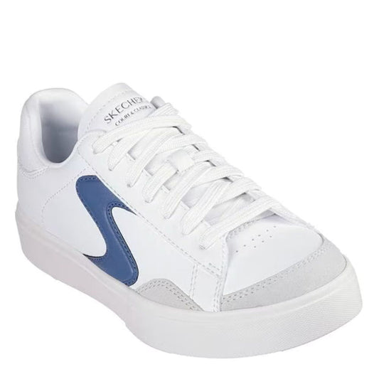 Skechers Eden LX Slick Talk Women's Low Profile Lace Up Court Trainer White/Navy