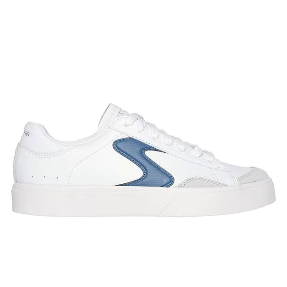 Skechers Eden LX Slick Talk Women's Low Profile Lace Up Court Trainer White/Navy