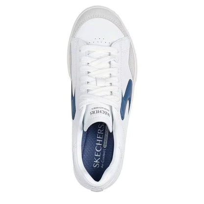 Skechers Eden LX Slick Talk Women's Low Profile Lace Up Court Trainer White/Navy