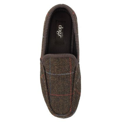 Lazy Dogz Eisenhower II Men's Memory Foam Full Slipper Brown Tweed