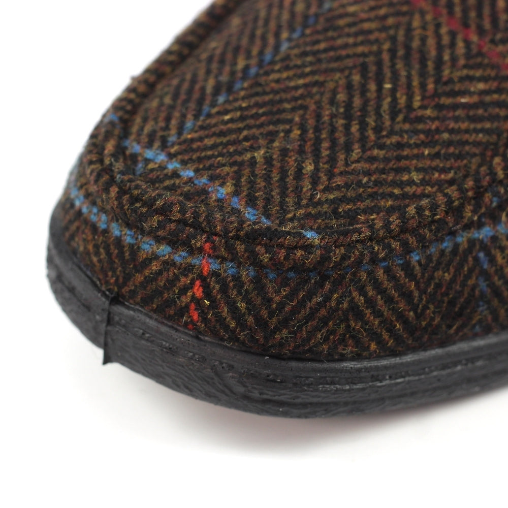 Lazy Dogz Eisenhower II Men's Memory Foam Full Slipper Brown Tweed