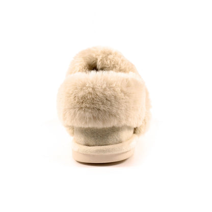 Lunar Ember II Women's Fur Lined Bootie Slipper Taupe