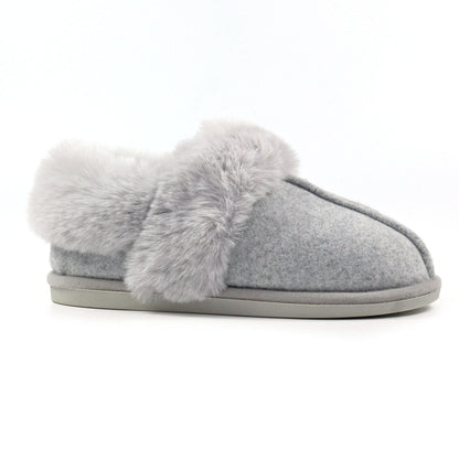 Lunar Ember II Women's Fur Lined Bootie Slipper Grey