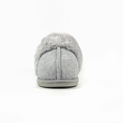 Lunar Ember II Women's Fur Lined Bootie Slipper Grey