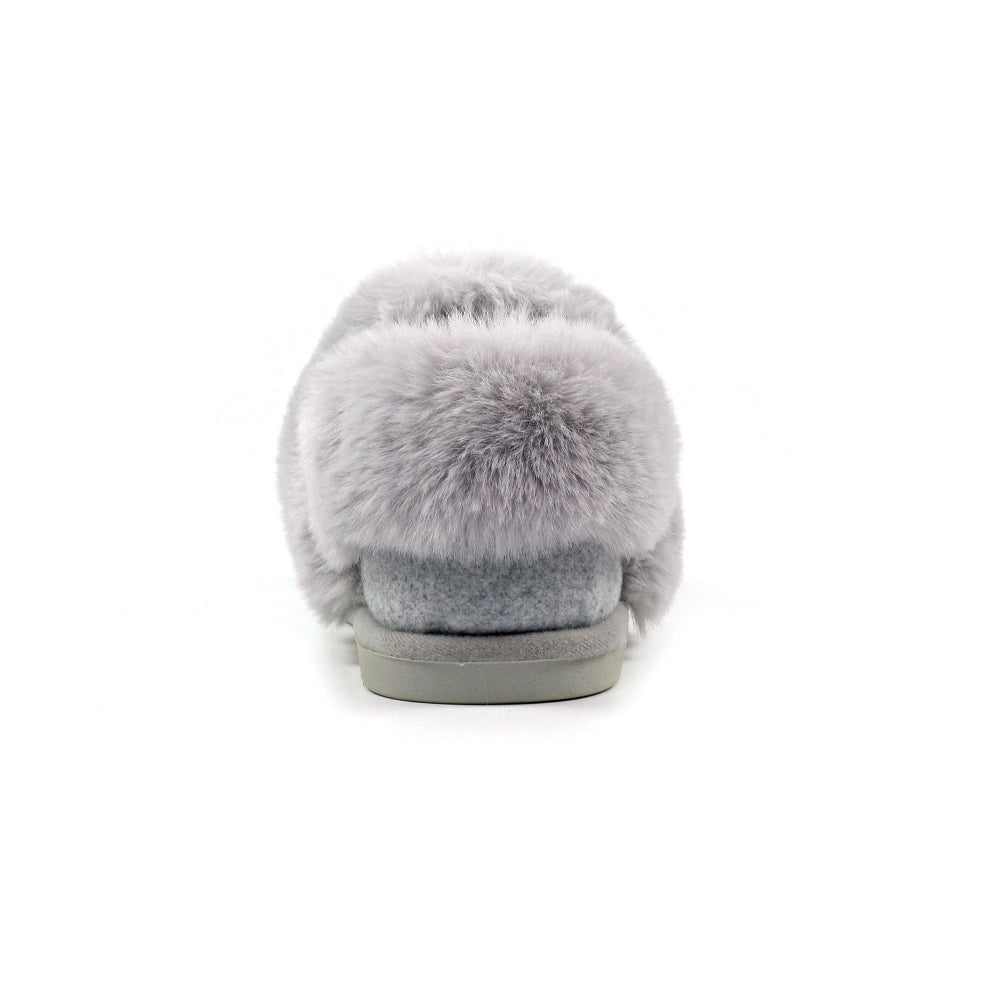Lunar Ember II Women's Fur Lined Bootie Slipper Grey