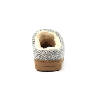 Lunar Emblaze Women's Fleece Lined Tartan Slipper Grey