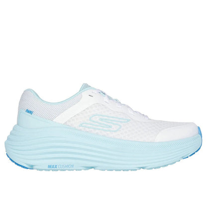 Skechers Max Cushioning Endeavour Women's Lightweight Lace Up Trainer White/Light Blue