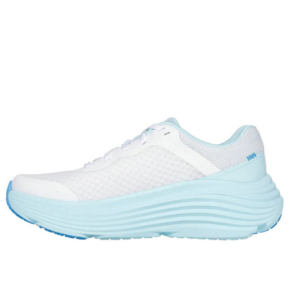 Skechers Max Cushioning Endeavour Women's Lightweight Lace Up Trainer White/Light Blue