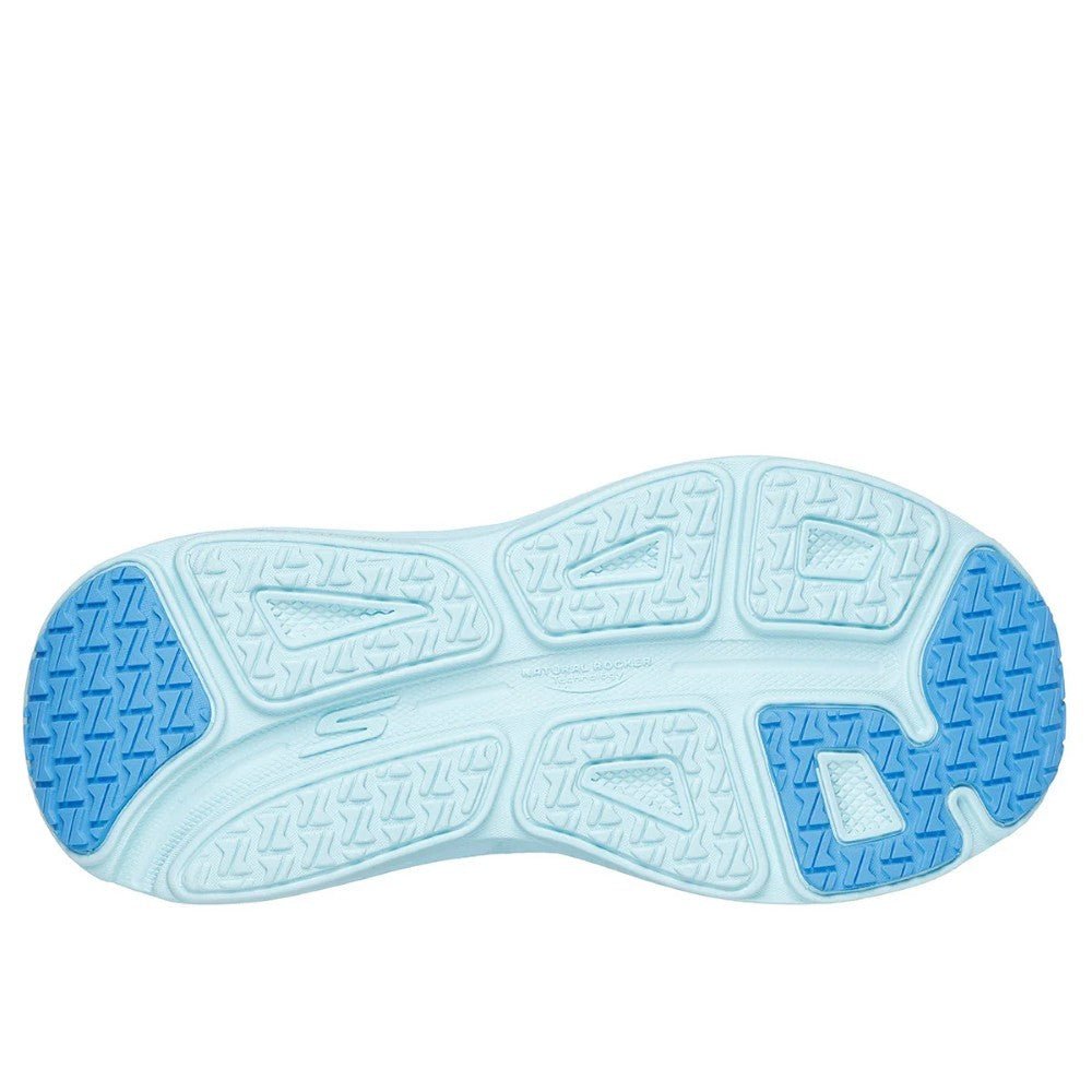 Skechers Max Cushioning Endeavour Women's Lightweight Lace Up Trainer White/Light Blue