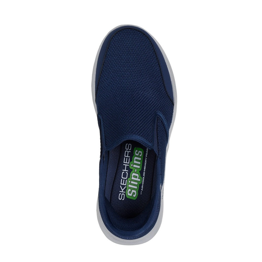 Skechers Equalizer 5.0 Drayze Men's Relaxed Fit Slip-In Memory Foam Laceless Trainer Navy
