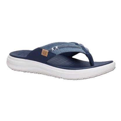 Hey Dude Finn Flip Braided Men's Lightweight Toe Post Flip Flop Navy
