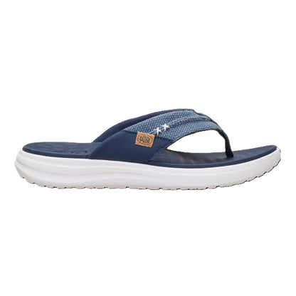 Hey Dude Finn Flip Braided Men's Lightweight Toe Post Flip Flop Navy