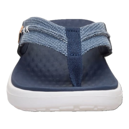 Hey Dude Finn Flip Braided Men's Lightweight Toe Post Flip Flop Navy
