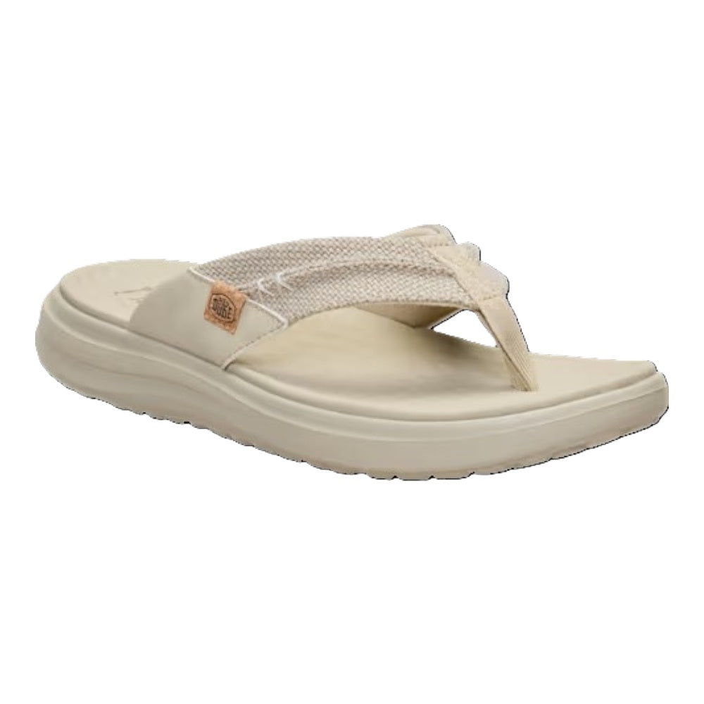 Hey Dude Finn Flip Braided Men's Lightweight Toe Post Flip Flop Tan