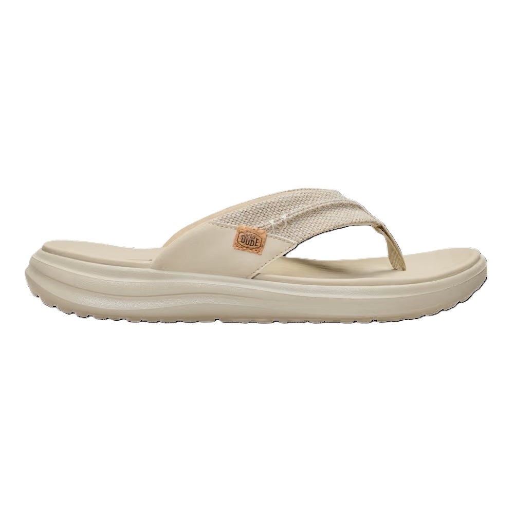 Hey Dude Finn Flip Braided Men's Lightweight Toe Post Flip Flop Tan