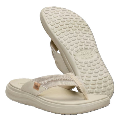 Hey Dude Finn Flip Braided Men's Lightweight Toe Post Flip Flop Tan