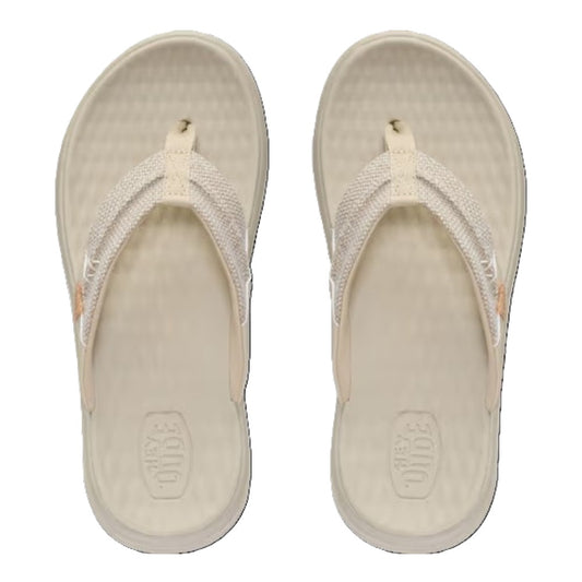 Hey Dude Finn Flip Braided Men's Lightweight Toe Post Flip Flop Tan