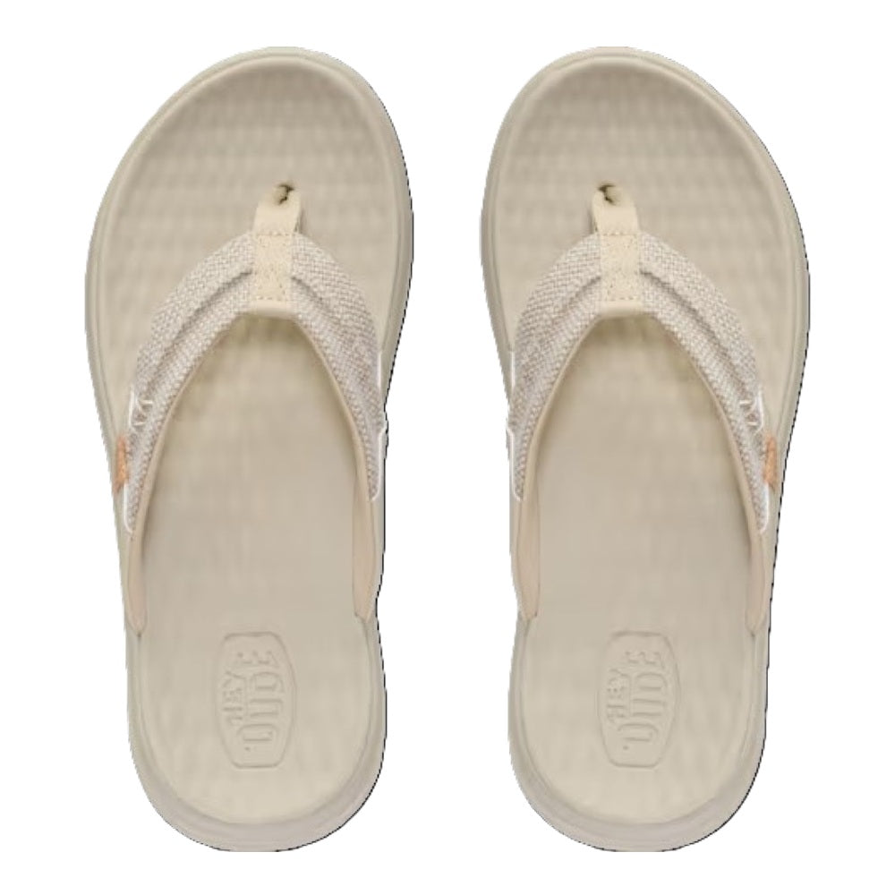 Hey Dude Finn Flip Braided Men's Lightweight Toe Post Flip Flop Tan