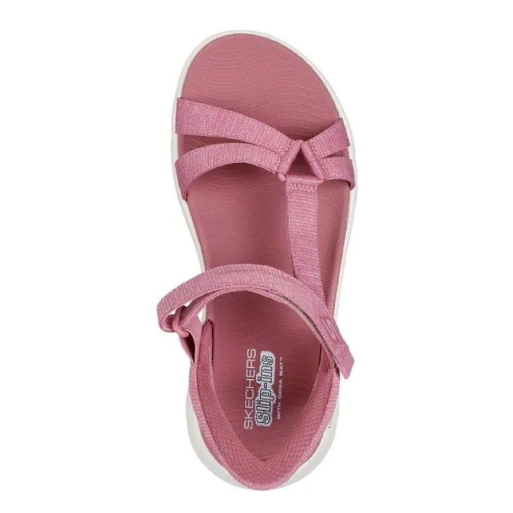 Skechers Go Walk Flex Illuminate Women's Slip In Ankle Strap Sandal Mauve