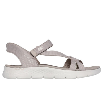 Skechers Go Walk Flex Illuminate Women's Slip In Ankle Strap Sandal Taupe