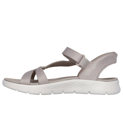 Skechers Go Walk Flex Illuminate Women's Slip In Ankle Strap Sandal Taupe
