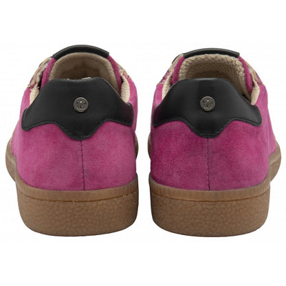 Lotus Frapporta Women's Leather Low Profile Lace Up Trainer Pink