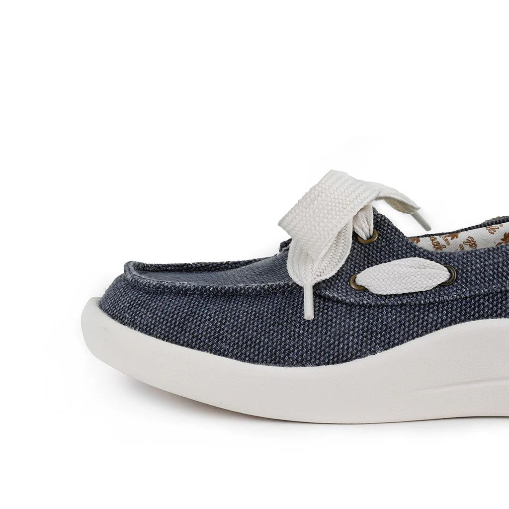 KickBack Funseeker Woven Women's Slip On Nautical Boat Shoe Navy