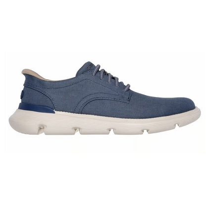 Skechers Garza Clive Men's Lightweight Lace Up Slip-In Canvas Trainer Blue
