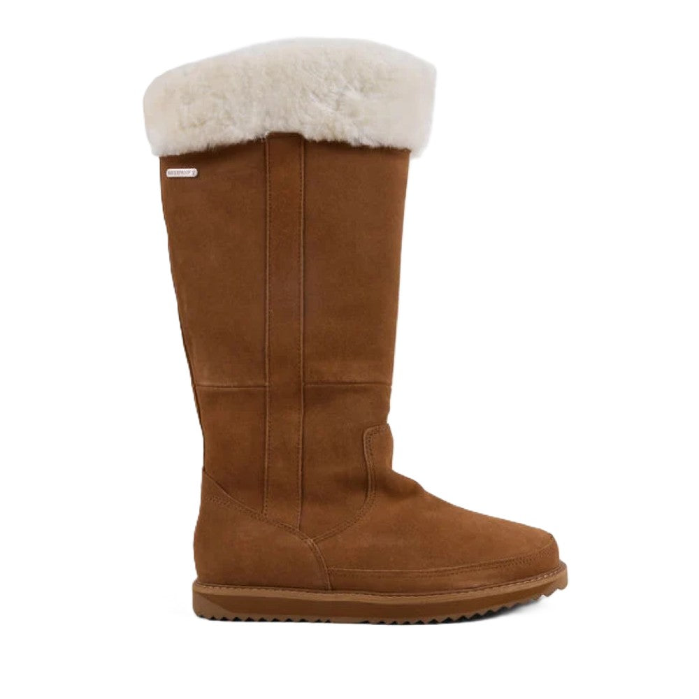 Emu Georgi Women's Waterproof Sheepskin Pull On Side Zip Cosy Mid Calf Boot Chestnut
