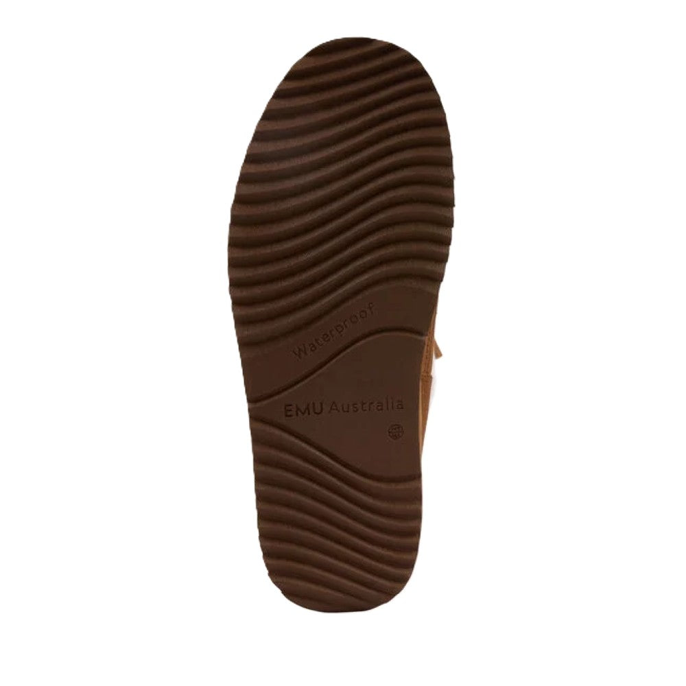 Emu Georgi Women's Waterproof Sheepskin Pull On Side Zip Cosy Mid Calf Boot Chestnut