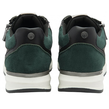 Lotus Venus Women's Zip Up / Lace Up Wedge Trainer Green Black