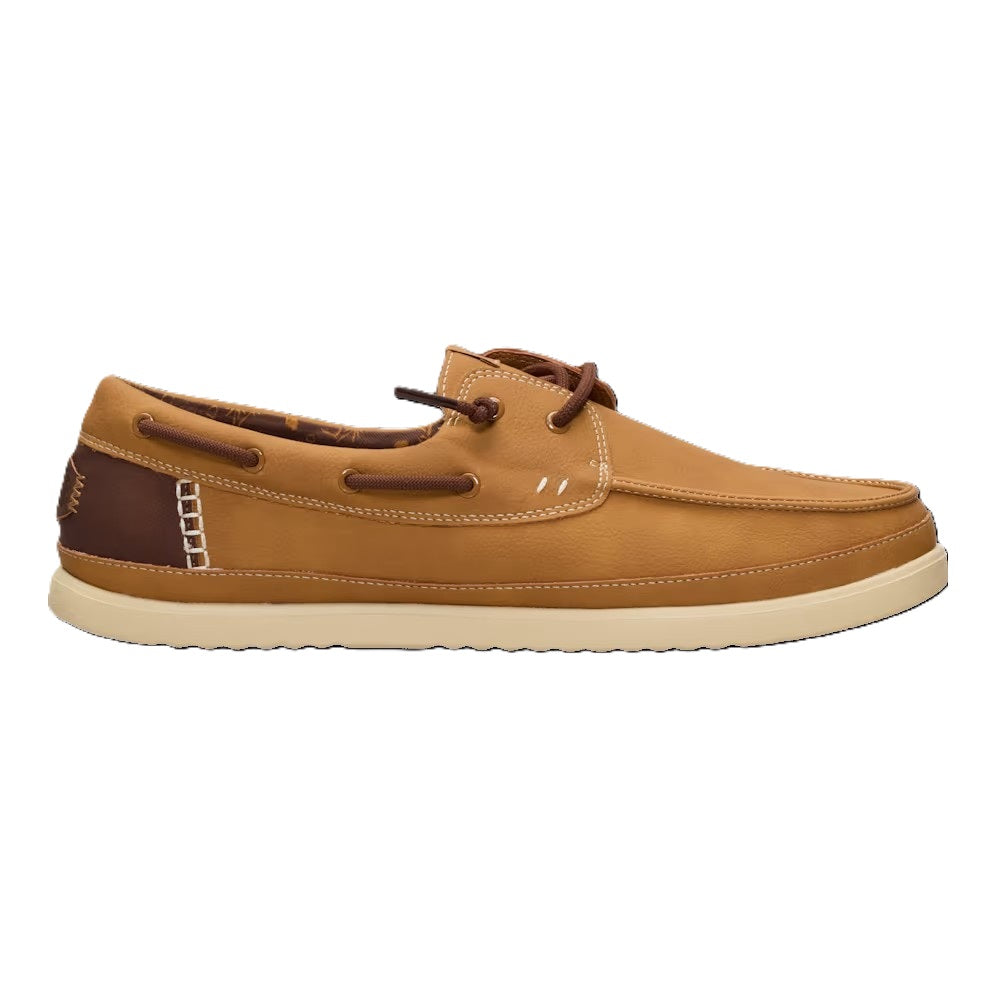 Hey Dude Harbor Lo Classic Men's Slip On Casual Boat Shoe Bone Brown / Multi