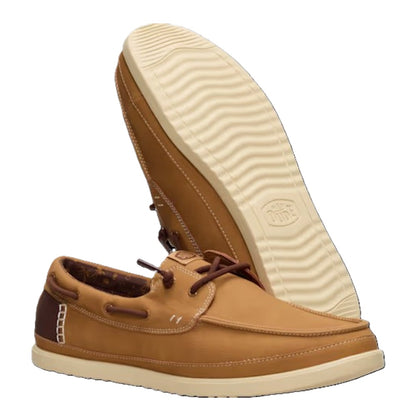 Hey Dude Harbor Lo Classic Men's Slip On Casual Boat Shoe Bone Brown / Multi