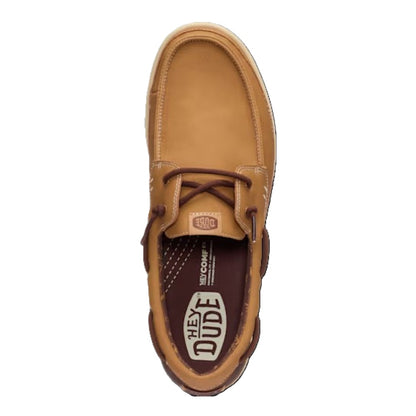 Hey Dude Harbor Lo Classic Men's Slip On Casual Boat Shoe Bone Brown / Multi