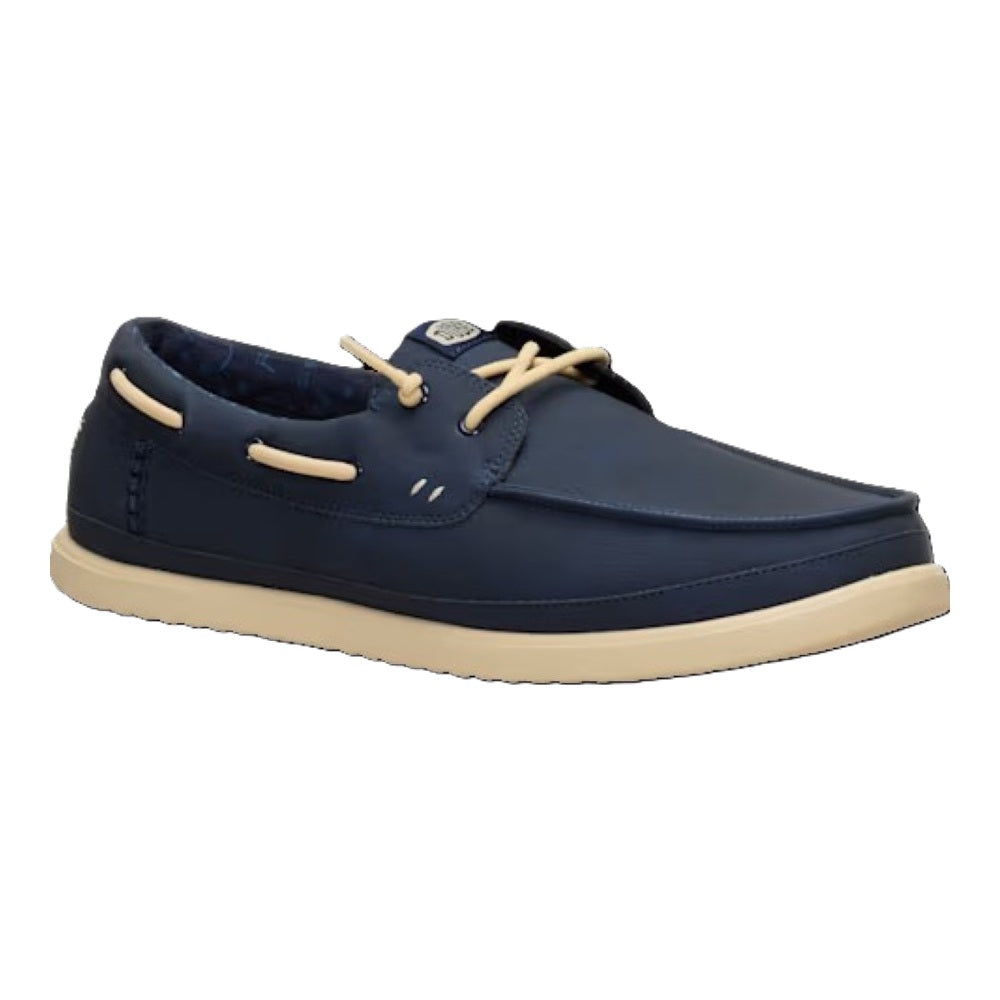 Hey Dude Harbor Lo Classic Men's Slip On Casual Boat Shoe Navy Blazer / Boulder Tan