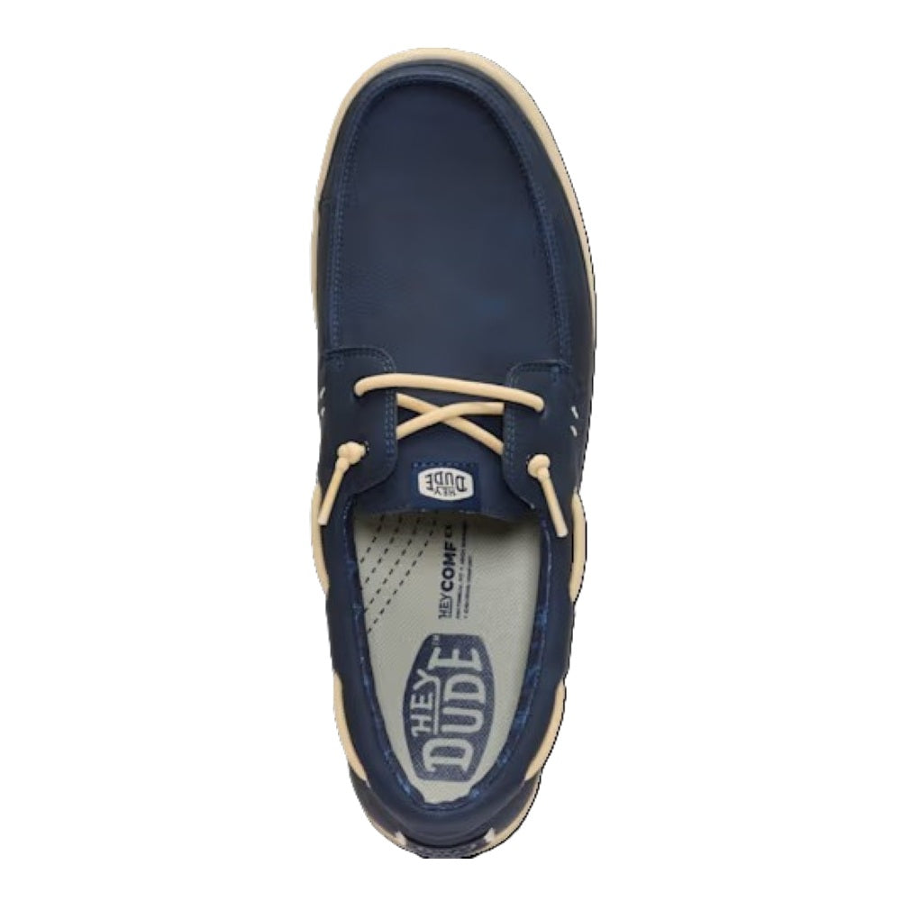 Hey Dude Harbor Lo Classic Men's Slip On Casual Boat Shoe Navy Blazer / Boulder Tan