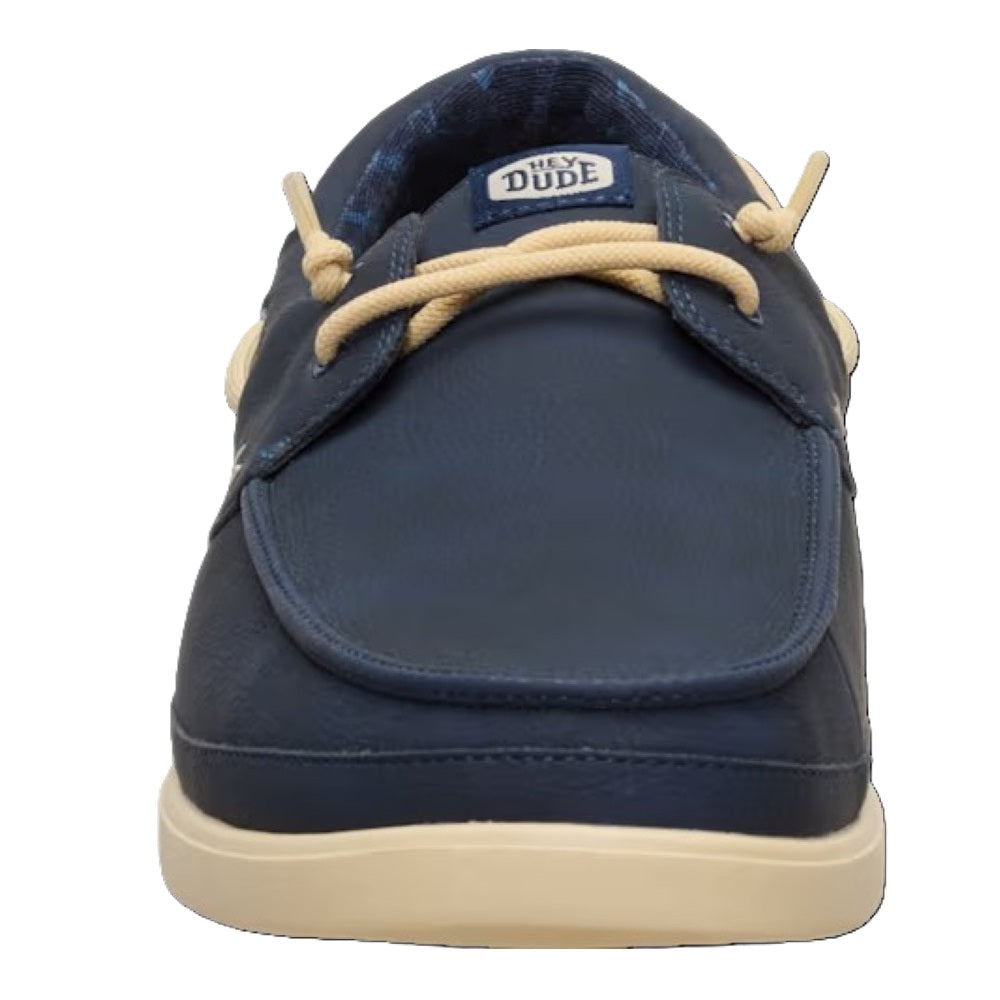 Hey Dude Harbor Lo Classic Men's Slip On Casual Boat Shoe Navy Blazer / Boulder Tan