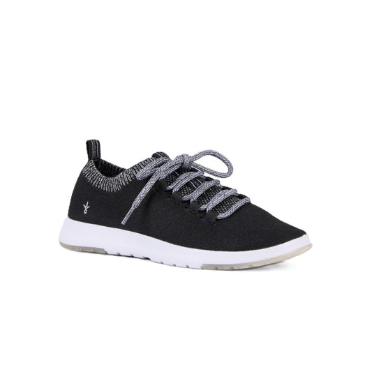 Emu Heidelberg Women's Machine Washable Wool Blend Lace Up Lightweight Sneaker Black