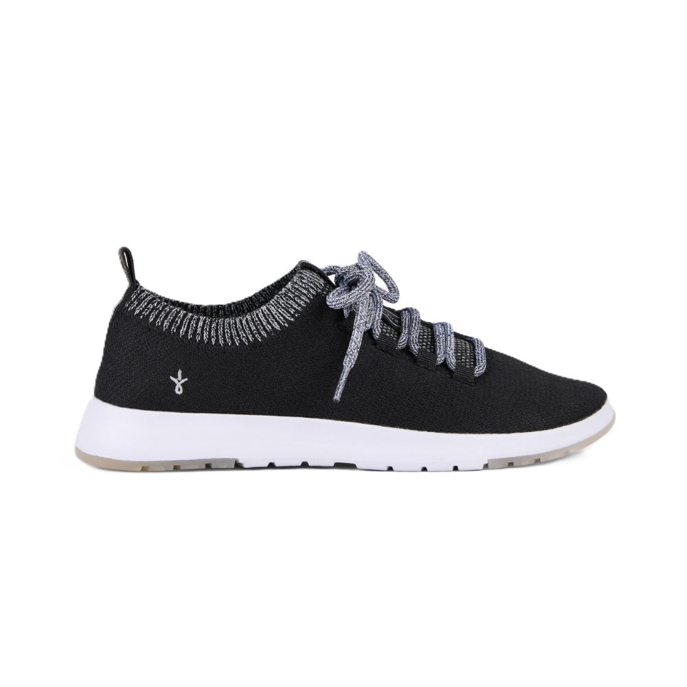 Emu Heidelberg Women's Machine Washable Wool Blend Lace Up Lightweight Sneaker Black