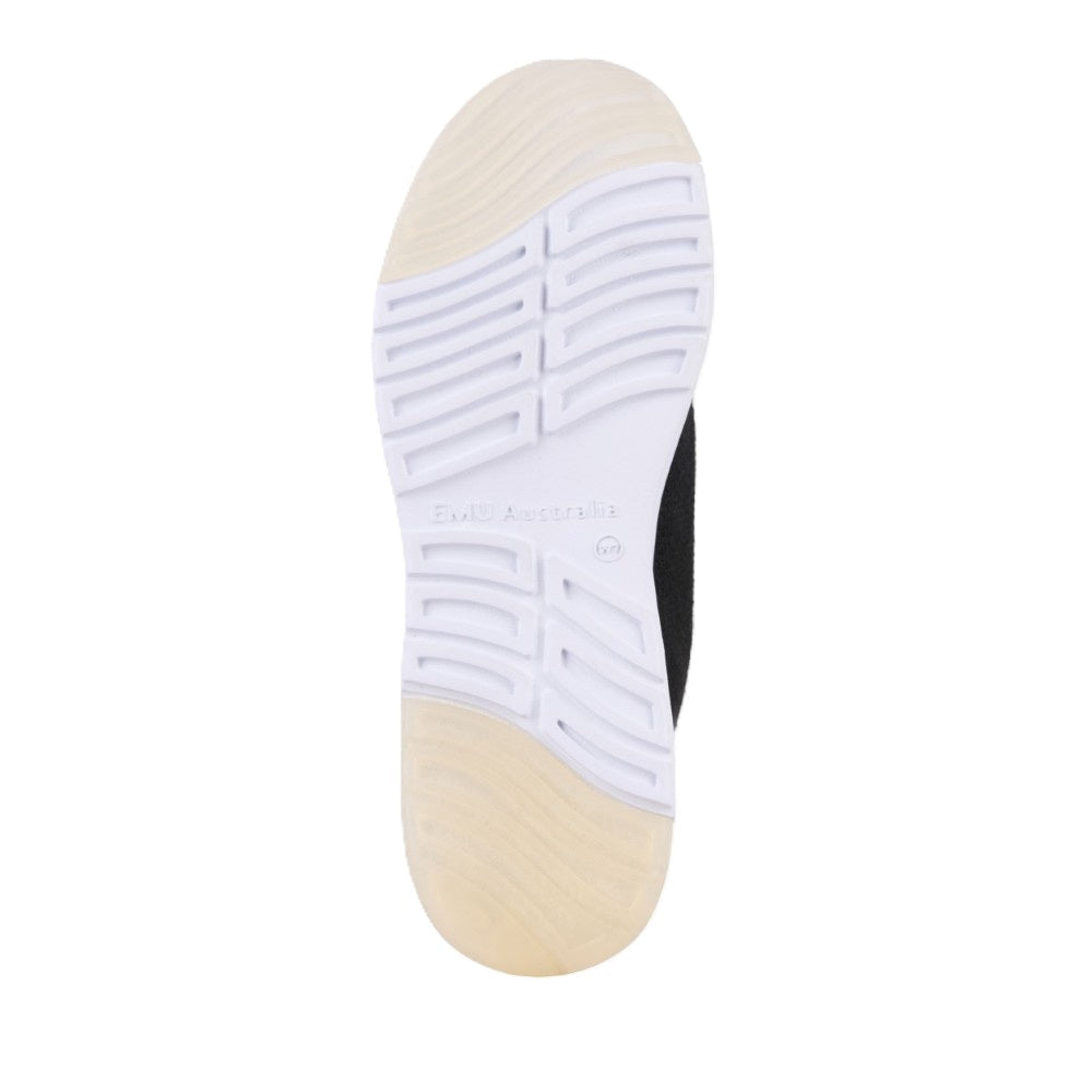 Emu Heidelberg Women's Machine Washable Wool Blend Lace Up Lightweight Sneaker Black