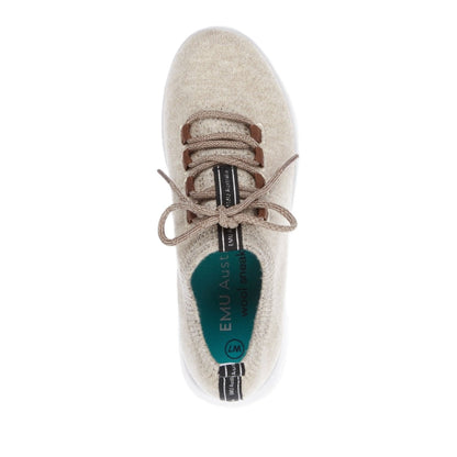 Emu Heidelberg Women's Machine Washable Wool Blend Lace Up Lightweight Sneaker Oatmeal
