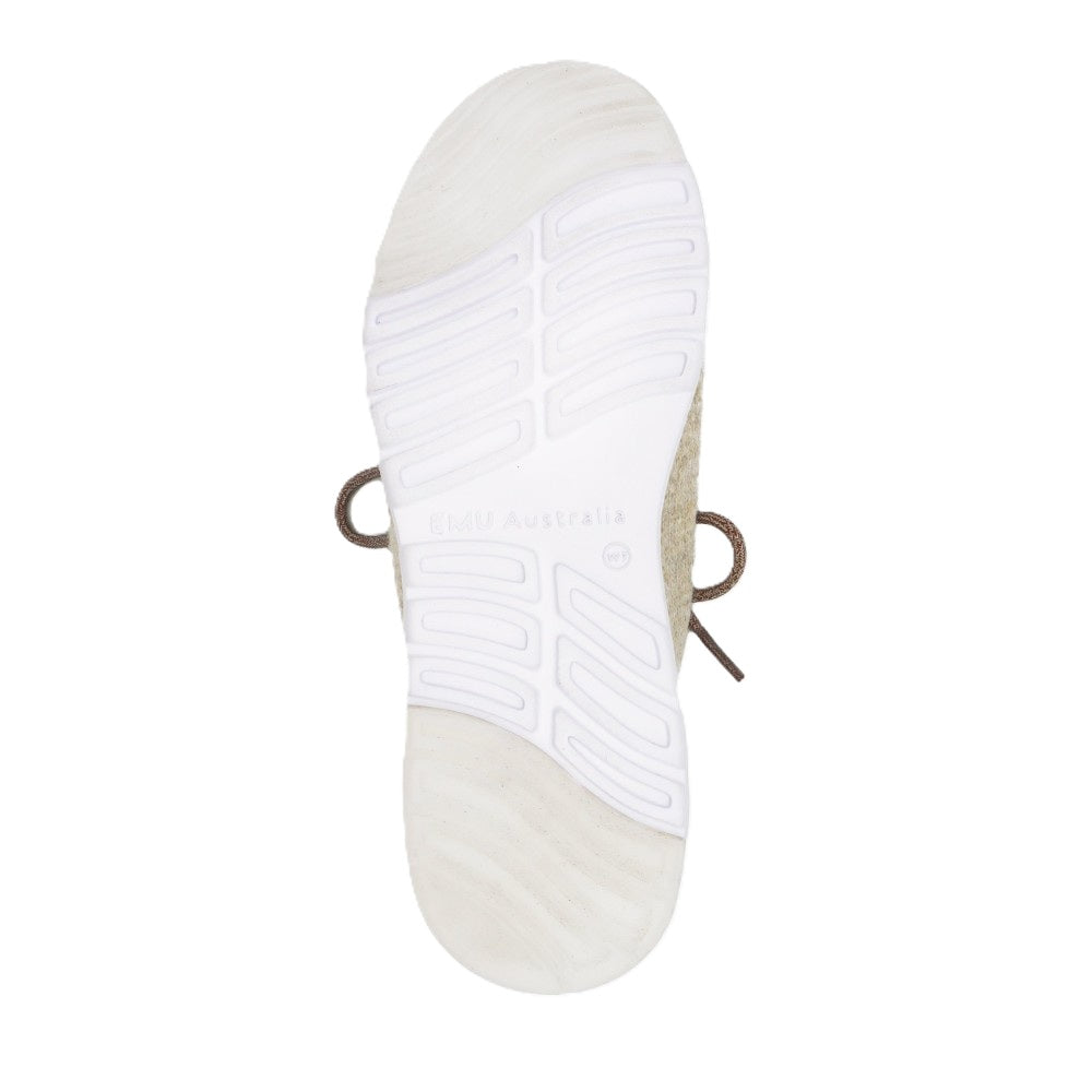 Emu Heidelberg Women's Machine Washable Wool Blend Lace Up Lightweight Sneaker Oatmeal