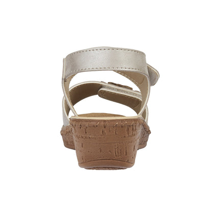 Jo & Joe Hibiscus Women's Touch Fastening Flower Sandal Taupe