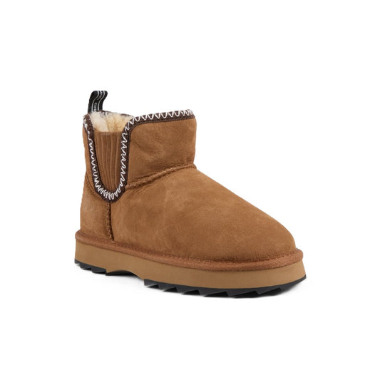 Emu Higgie Women's Water Resistant Sheepskin Pull On Cosy Boot Chestnut