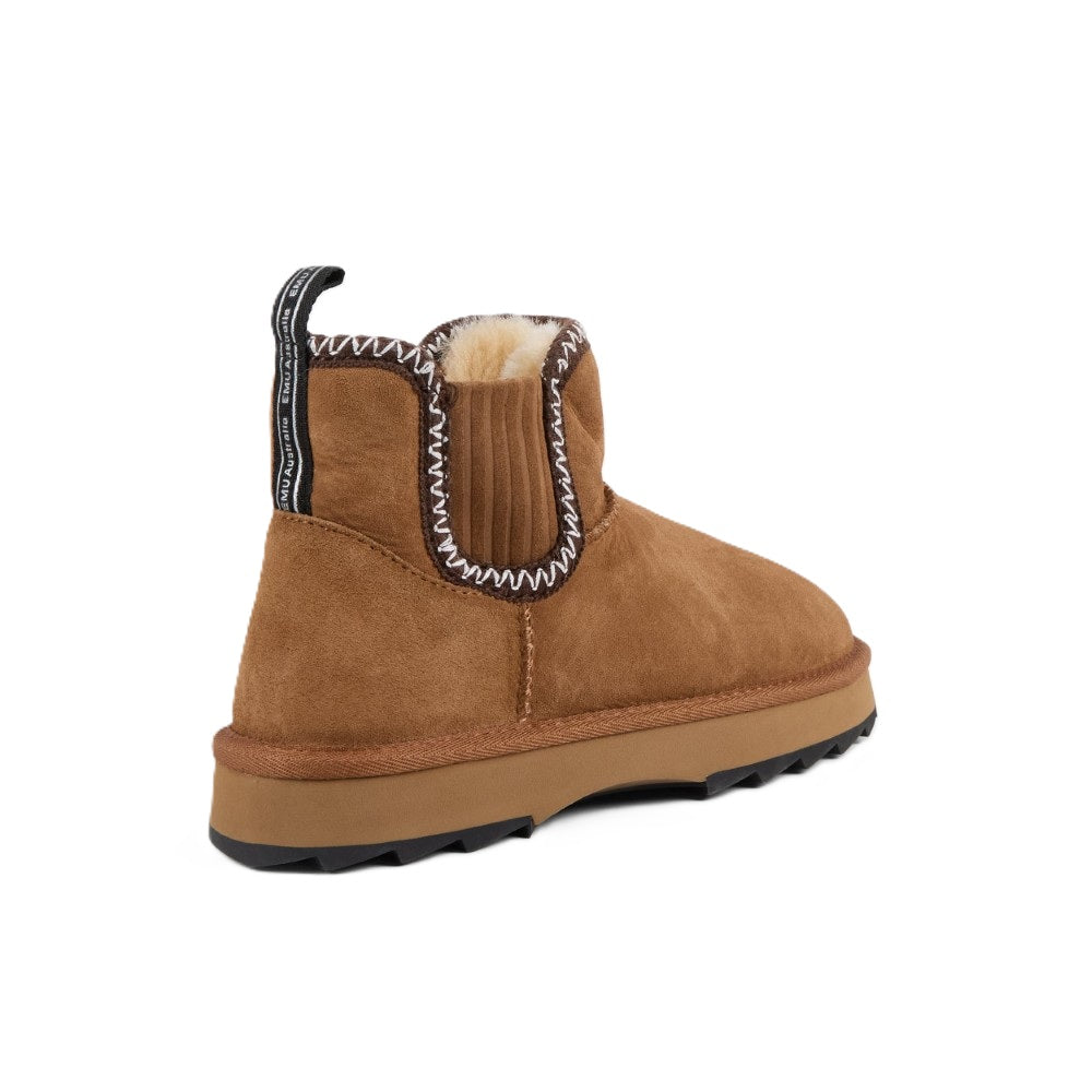 Emu Higgie Women's Water Resistant Sheepskin Pull On Cosy Boot Chestnut