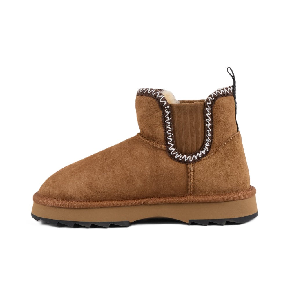 Emu Higgie Women's Water Resistant Sheepskin Pull On Cosy Boot Chestnut