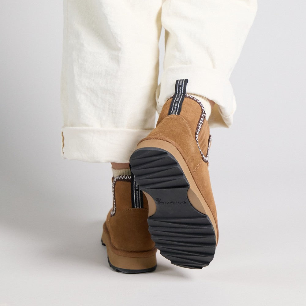 Emu Higgie Women's Water Resistant Sheepskin Pull On Cosy Boot Chestnut