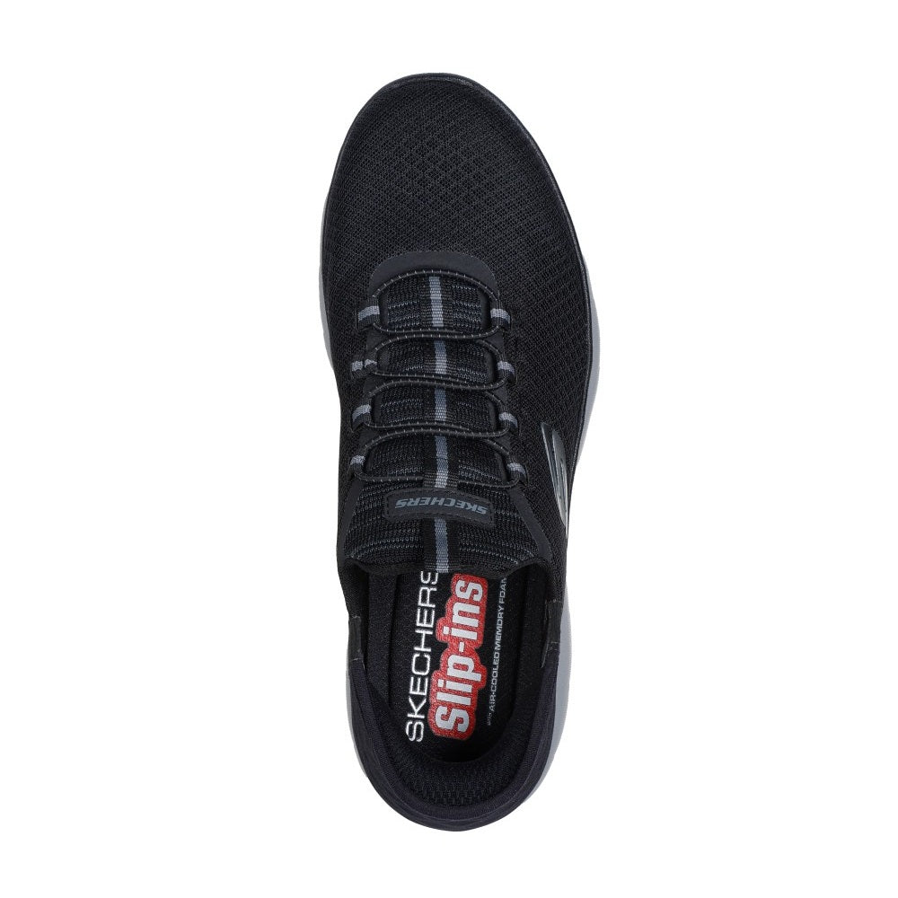 Skechers Summits High Range Men's Slip-In Memory Foam Trainer Black/Charcoal